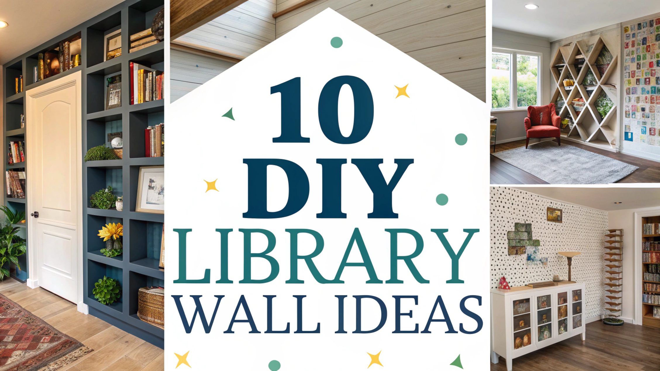 DIY Library Wall Ideas