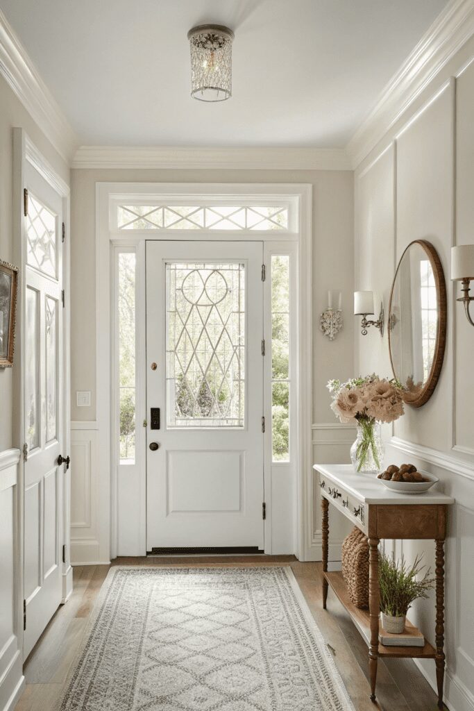 Benjamin Moore Chantilly Lace Ideas: 2. Brighten Your Entryway with a Fresh Look