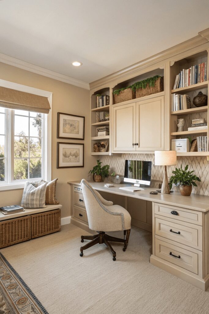 Sherwin Williams Accessible Beige Ideas: 10. Inviting Home Office