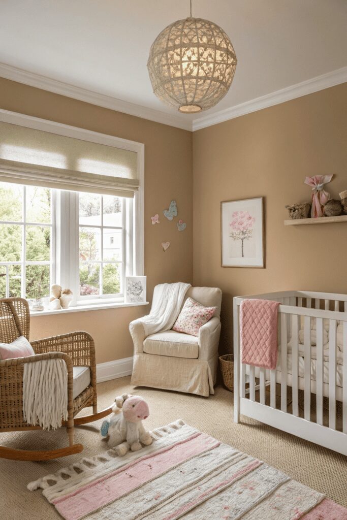 Benjamin Moore Pale Oak Ideas: 8. Use Pale Oak in a Nursery for a Calming Space