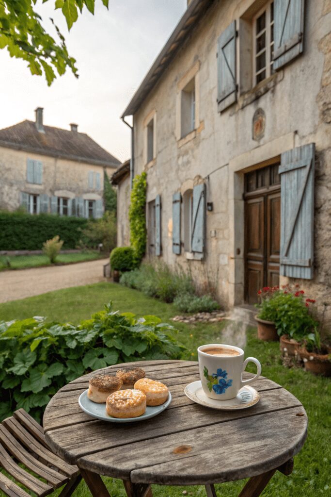 Benjamin Moore Swiss Coffee Ideas: 9. French Countryside Elegance with Swiss Coffee & Aged Patina
