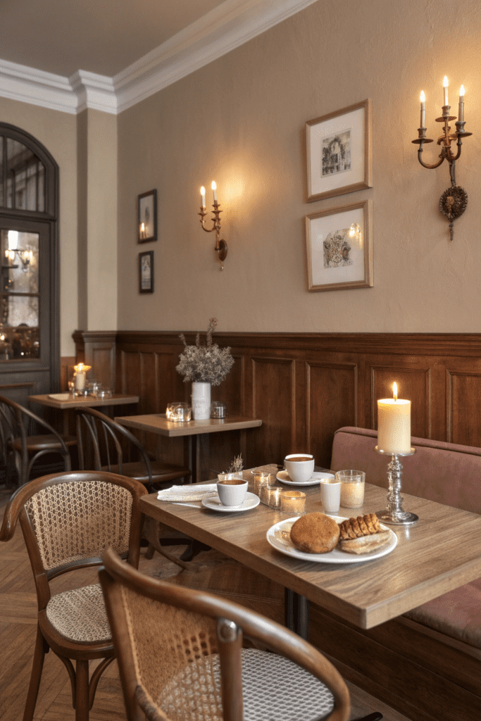 Benjamin Moore Swiss Coffee Ideas: 16. Swiss Coffee & Pewter: A Timeless European Aesthetic