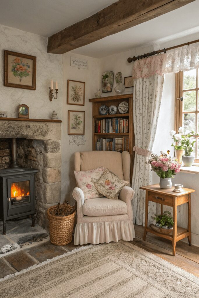Cottage Core Living Rooms Ideas: 8. The Antique Heirloom Sanctuary