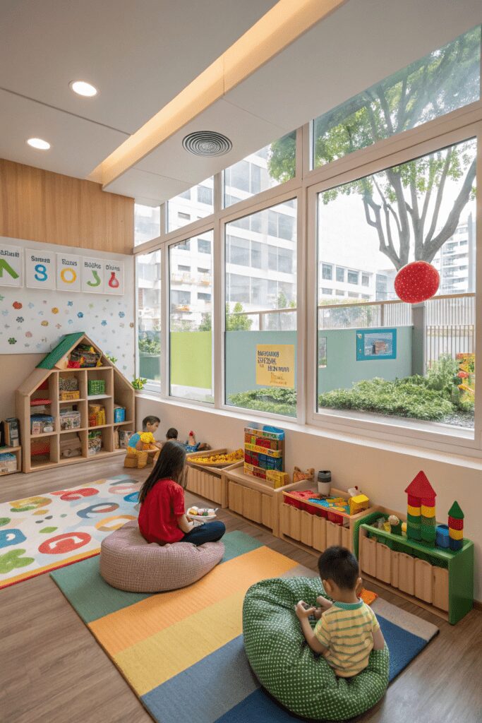Daycare Rooms Ideas: 2. Mini City Builders Zone