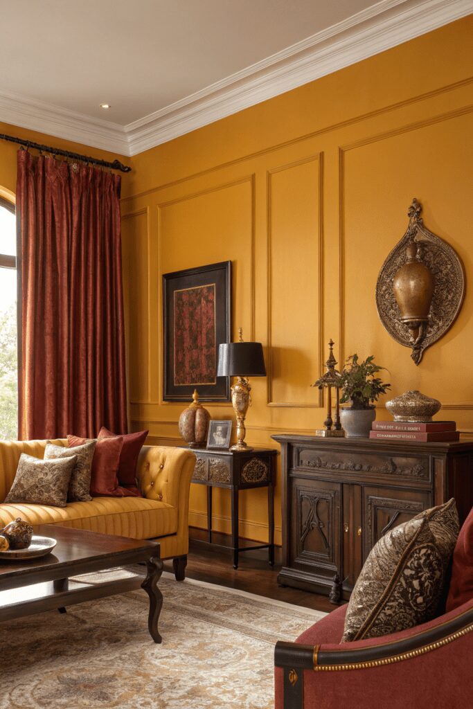 Paint Color Inspiration Ideas: 13. Saffron Glow: Exotic and Bold