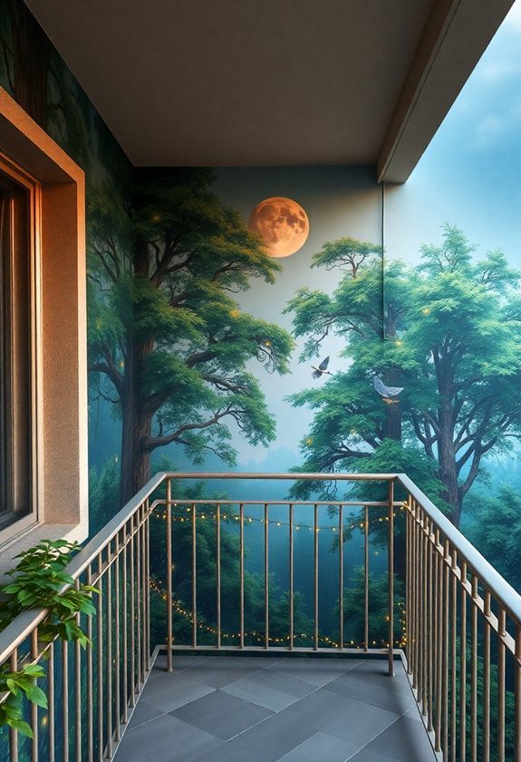 Balcony Wall Painting Ideas: Whimsical Wall Art Designs