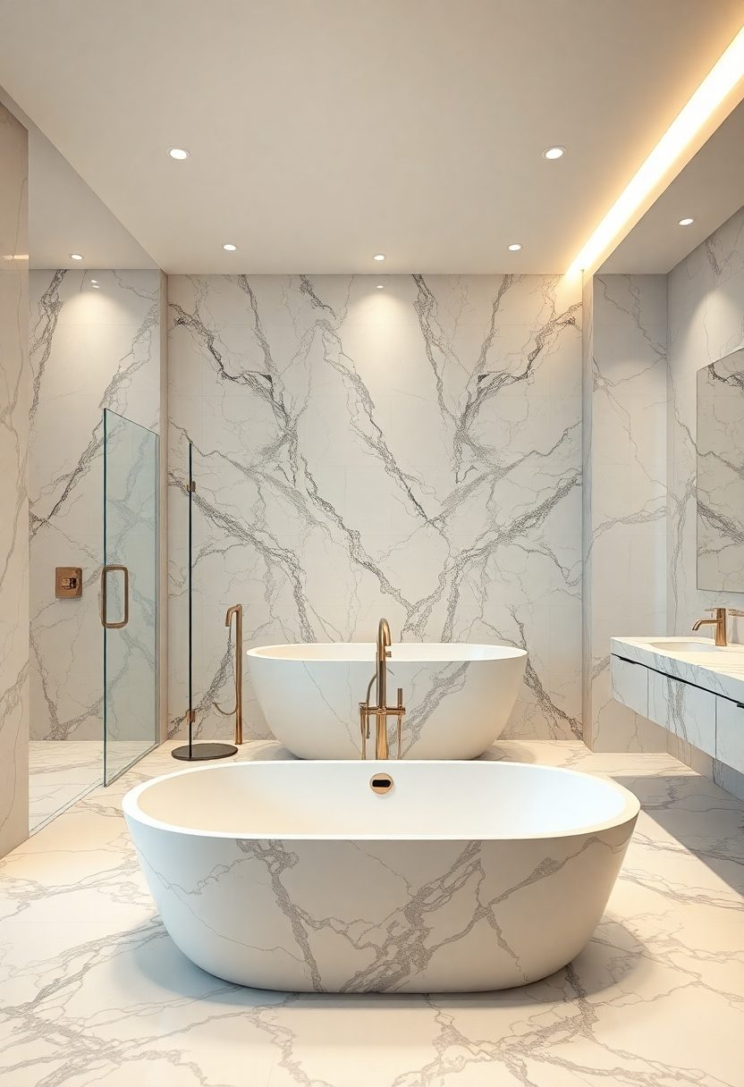 10+ Dark Luxury Bathroom Designs Ideas - That's Mysteriously 1 Luxury Bathroom Designs Ideas: Dramatic Marble Accents