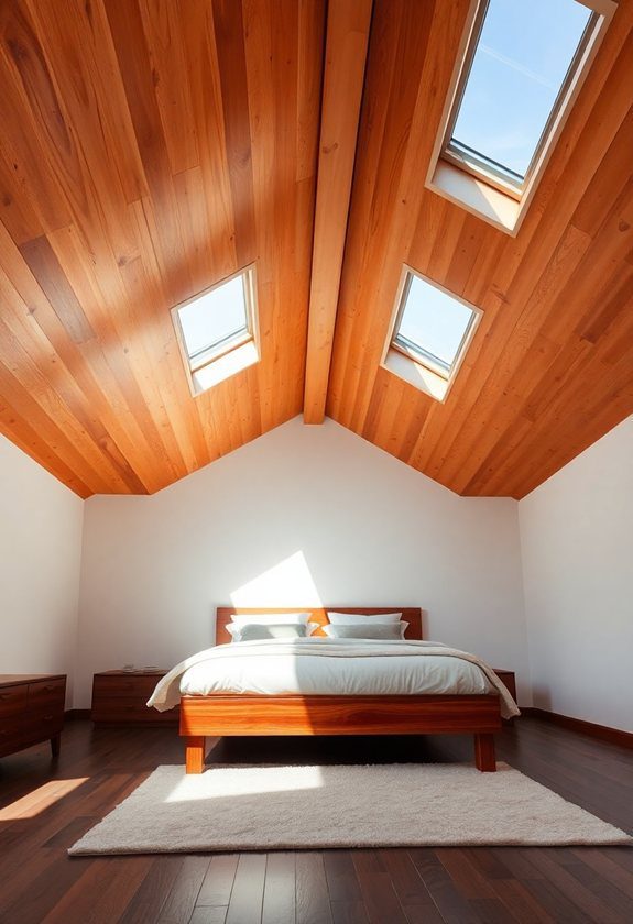 Wooden Ceiling Design Ideas: Wooden Ceiling With Skylights
