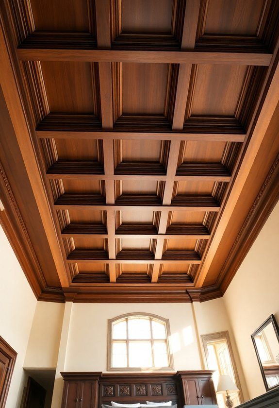 Wooden Ceiling Design Ideas: Elegant Wooden Coffered Ceilings