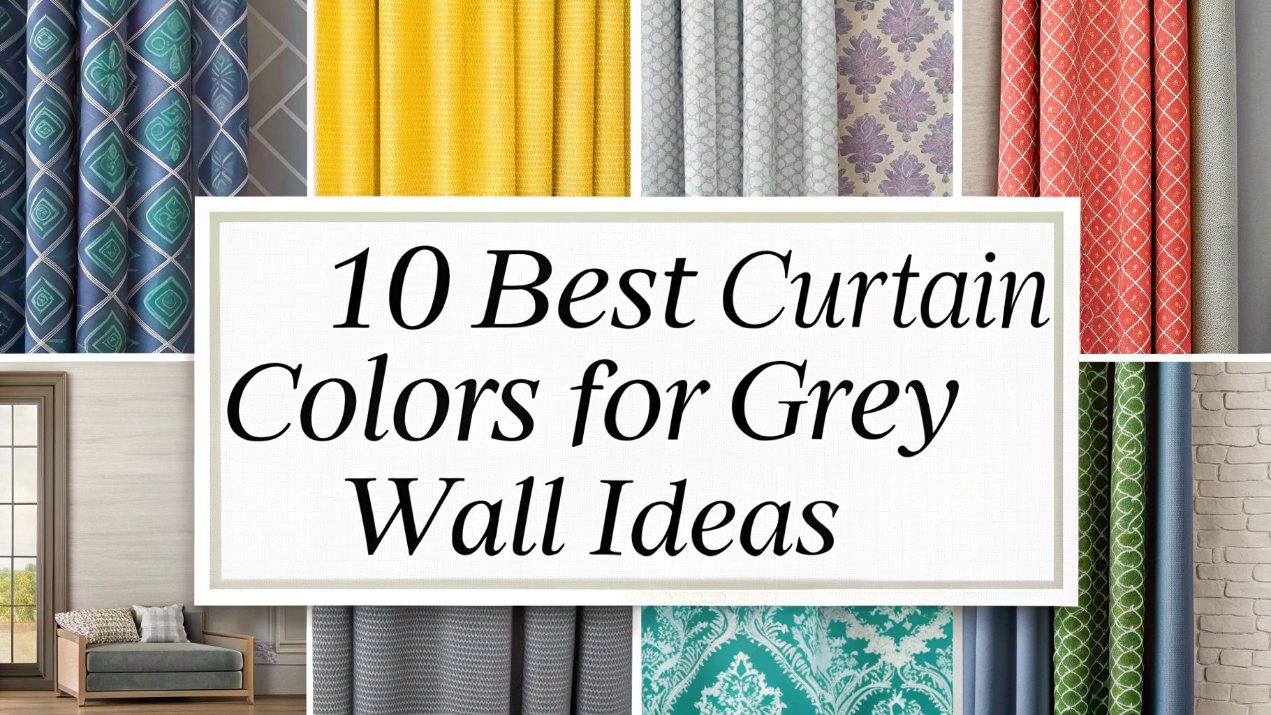 10 Best Curtain Colors for Grey Wall Ideas