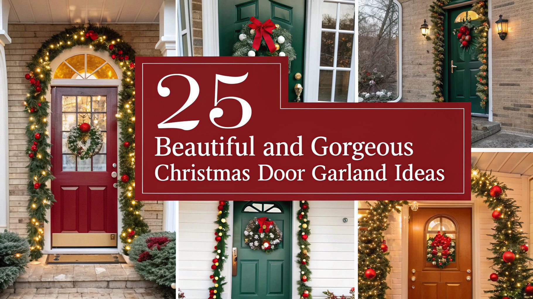 25 Beautiful and Gorgeous Christmas Door Garland Ideas