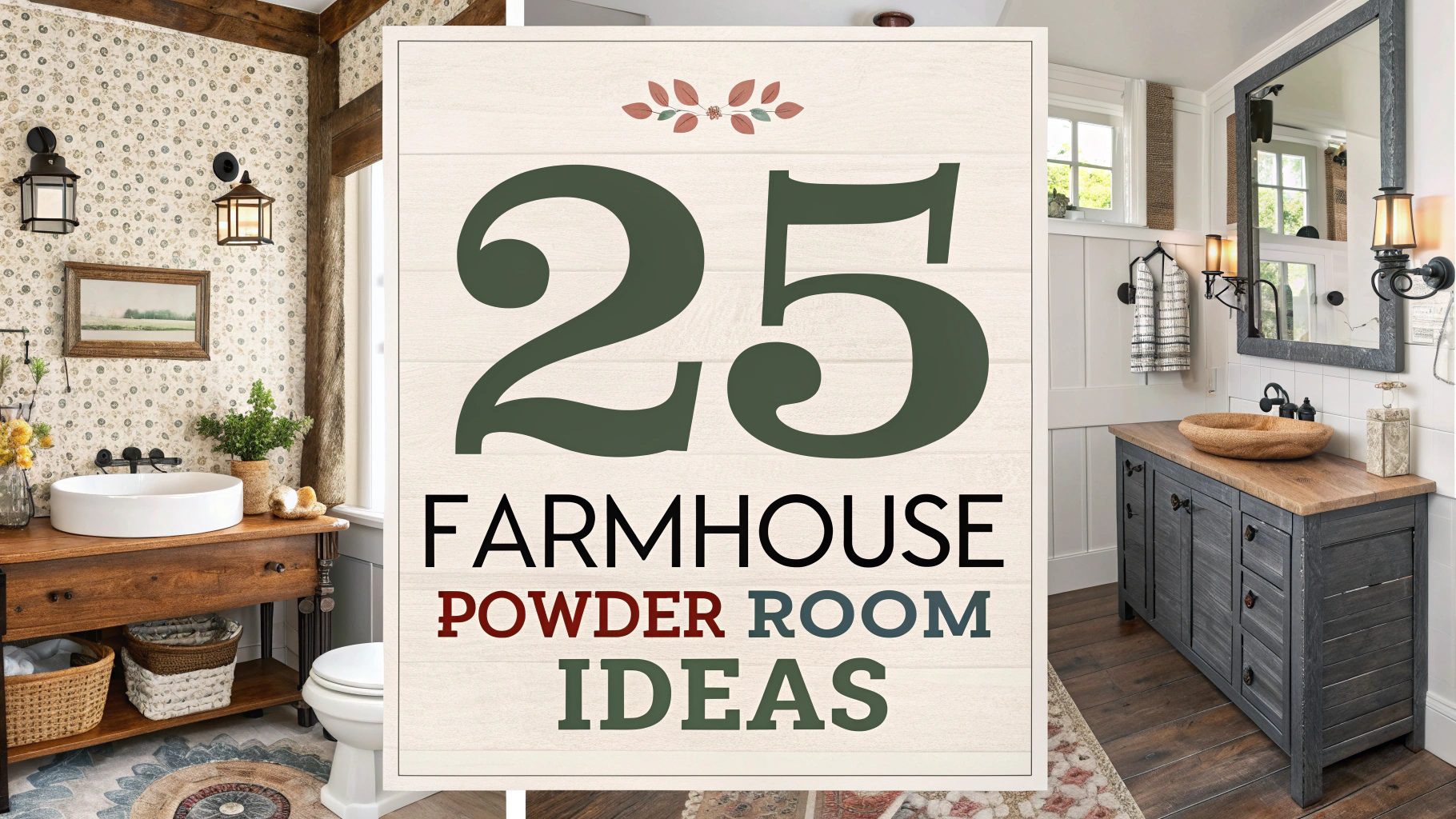Farmhouse Powder Room Ideas