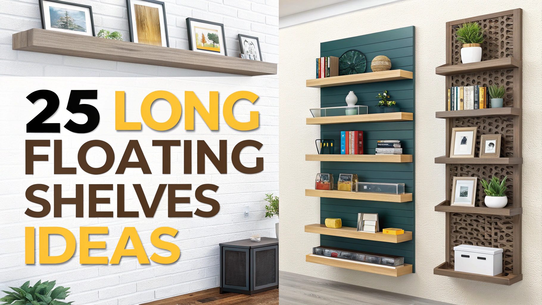 Long Floating Shelves Ideas