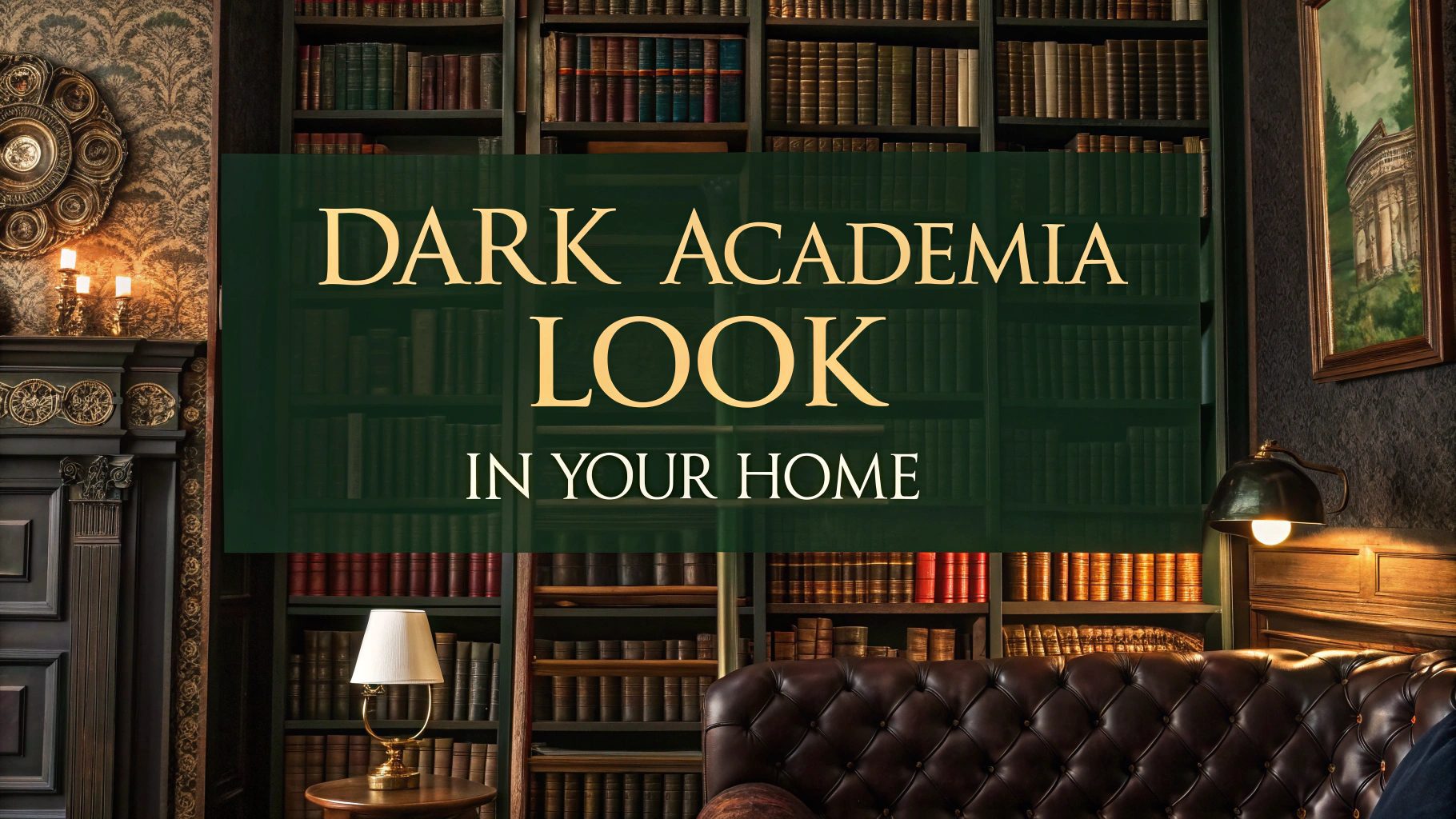 Dark Academia Look in Your Home