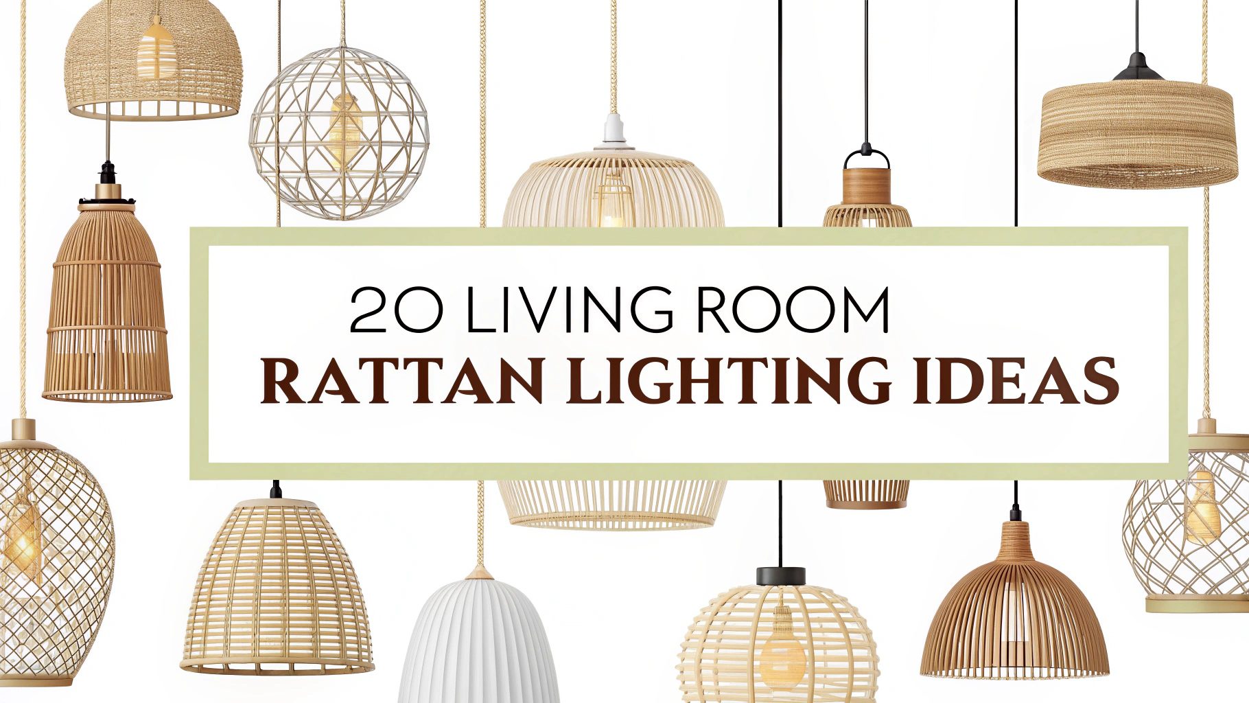 Living Room Rattan Lighting Ideas