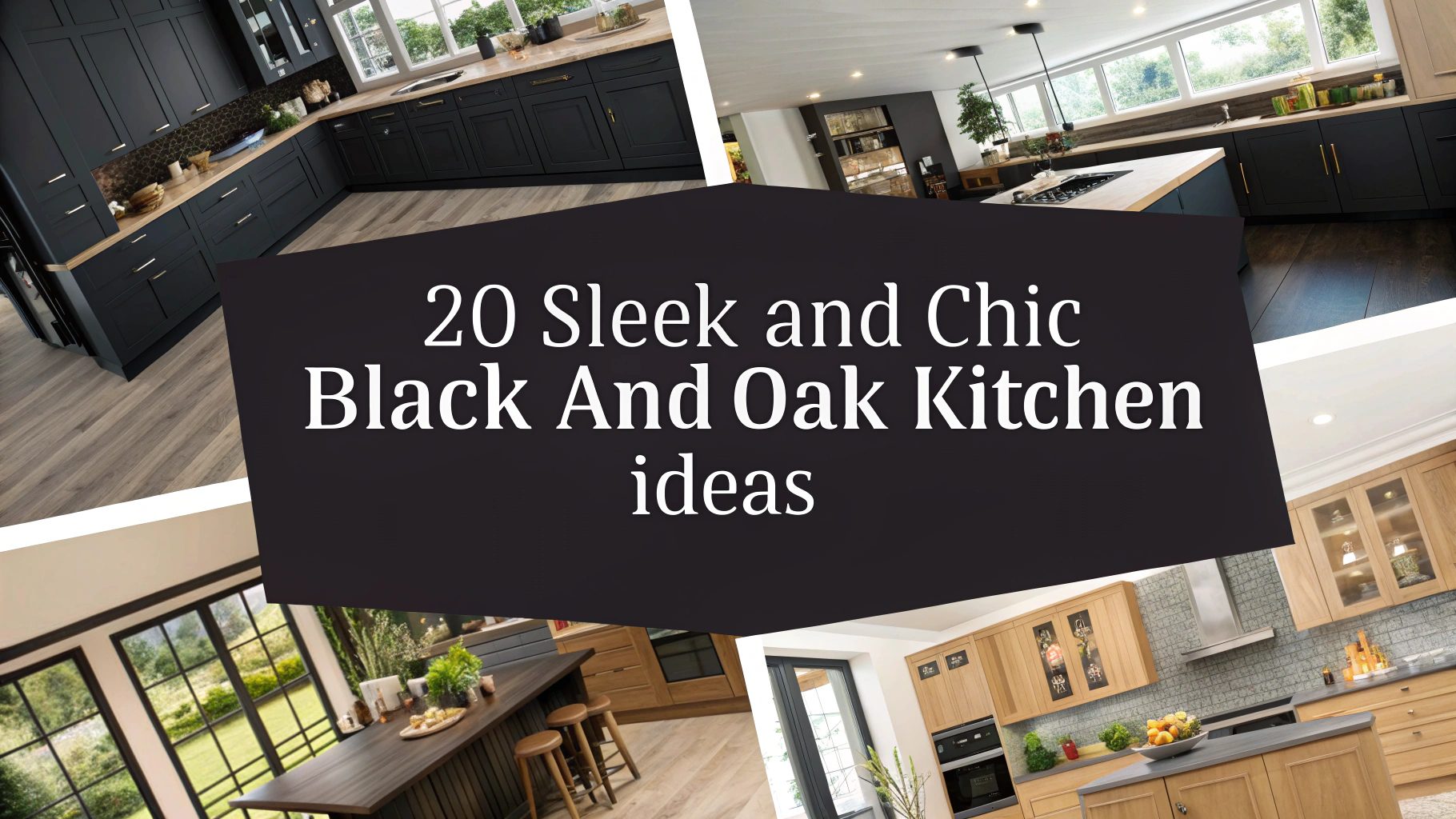 20 Sleek And Chic Black And Oak Kitchen Ideas