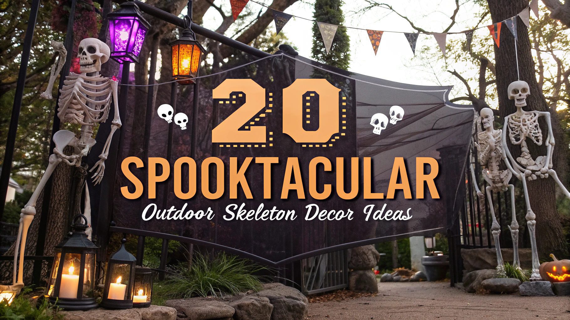 20 Spooktacular Outdoor Skeleton Decor Ideas