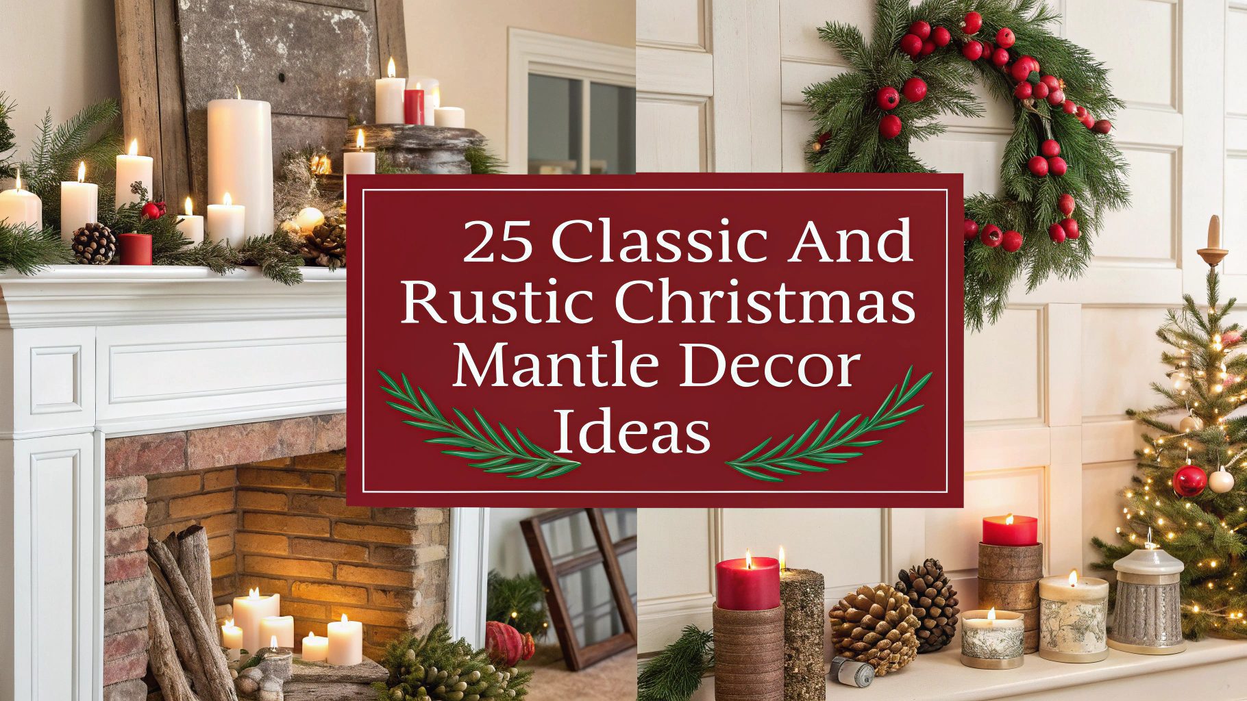 25 Classic And Rustic Christmas Mantle Decor Ideas