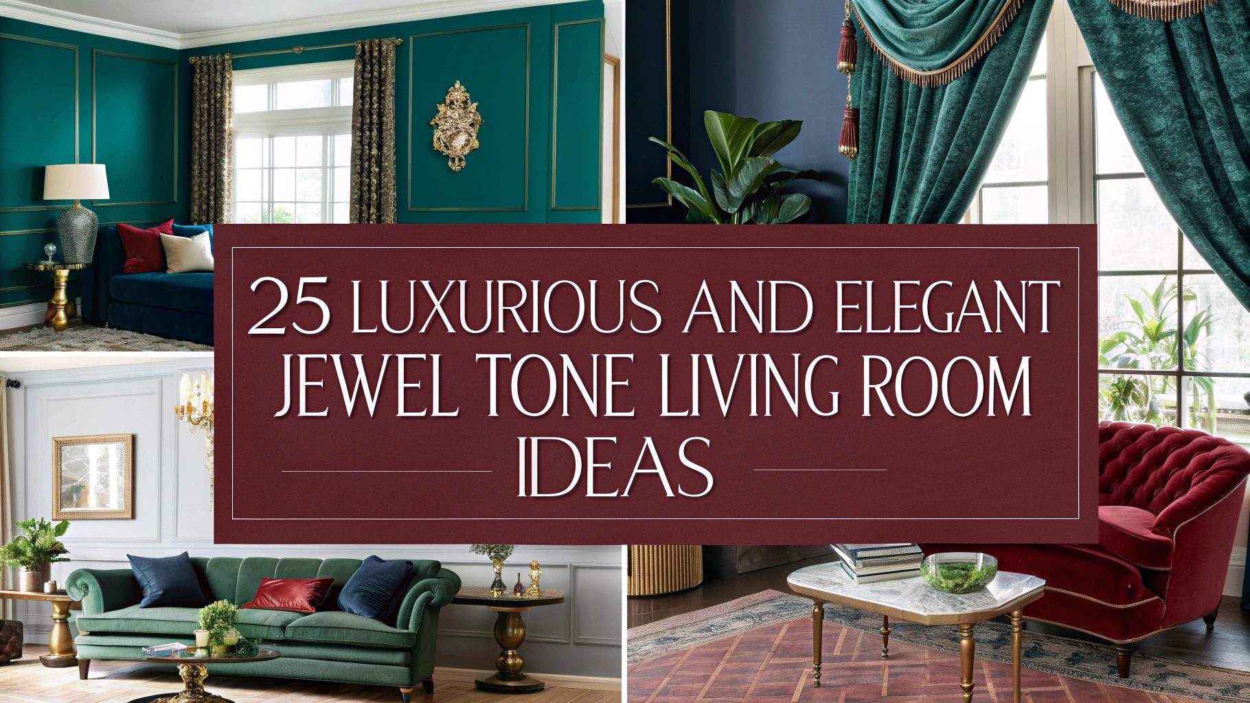 25 Luxurious And Elegant Jewel Tone Living Room Ideas