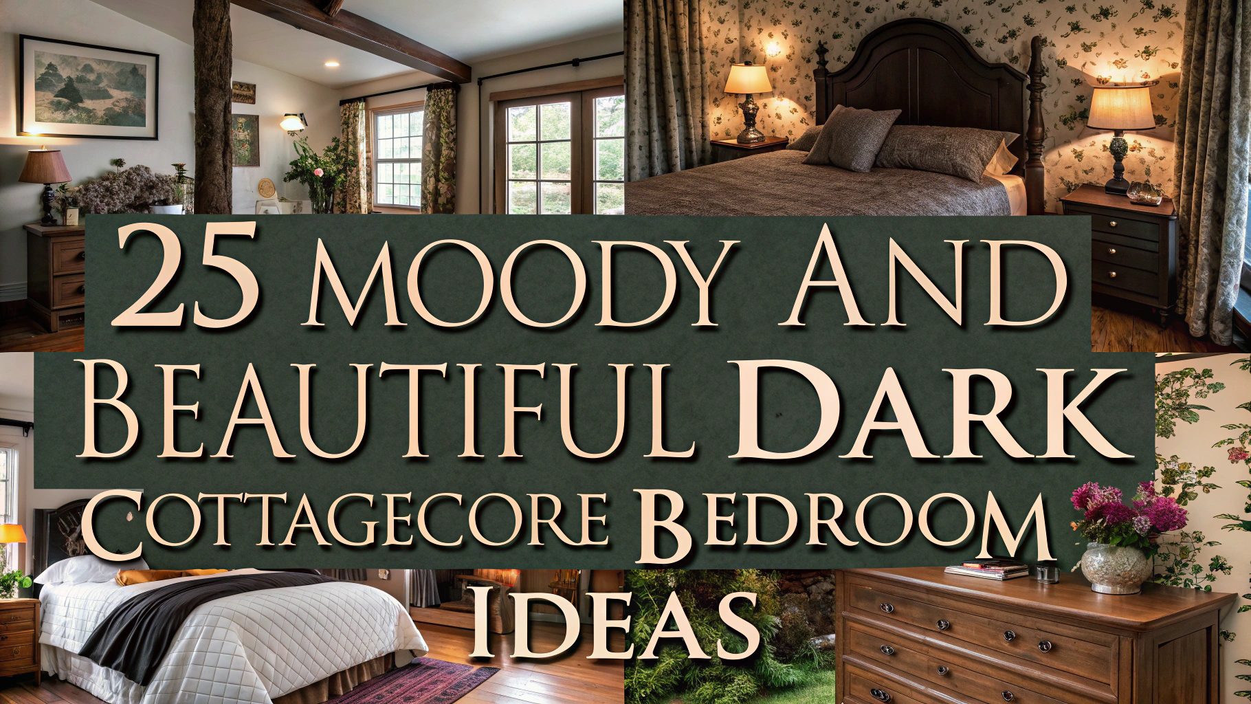 25 Moody And Beautiful Dark Cottagecore Bedroom Ideas
