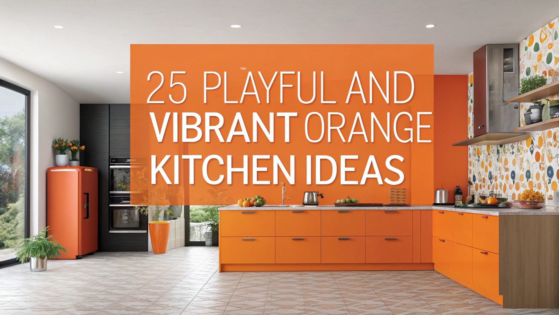 25 Playful And Vibrant Orange Kitchen Ideas
