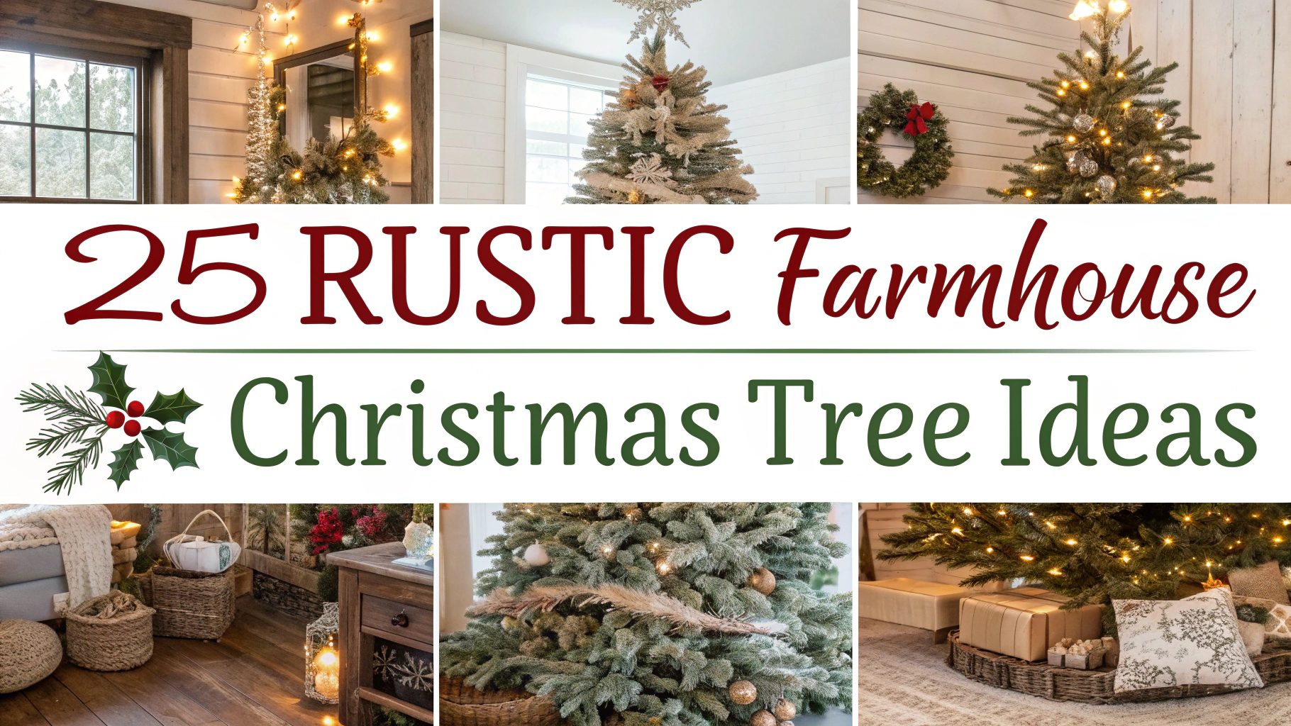 25 Rustic Farmhouse Christmas Tree Ideas