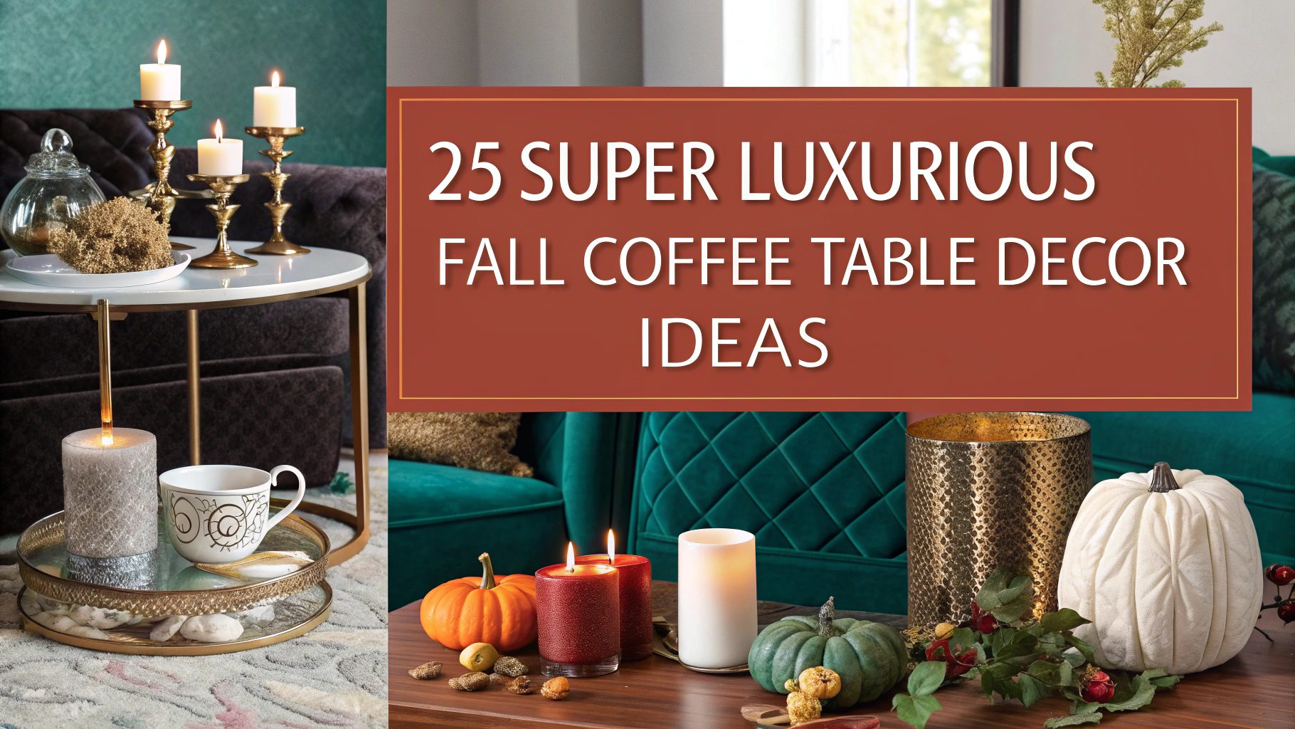 25 Super Luxurious Fall Coffee Table Decor Ideas