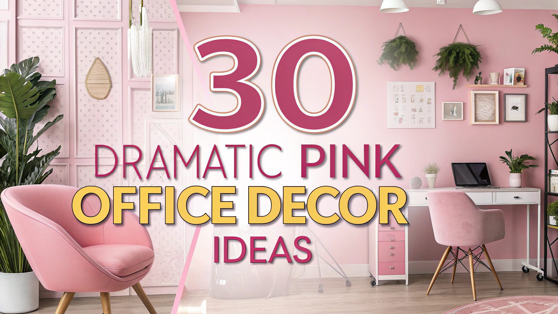 30 Dramatic Pink Office Decor Ideas