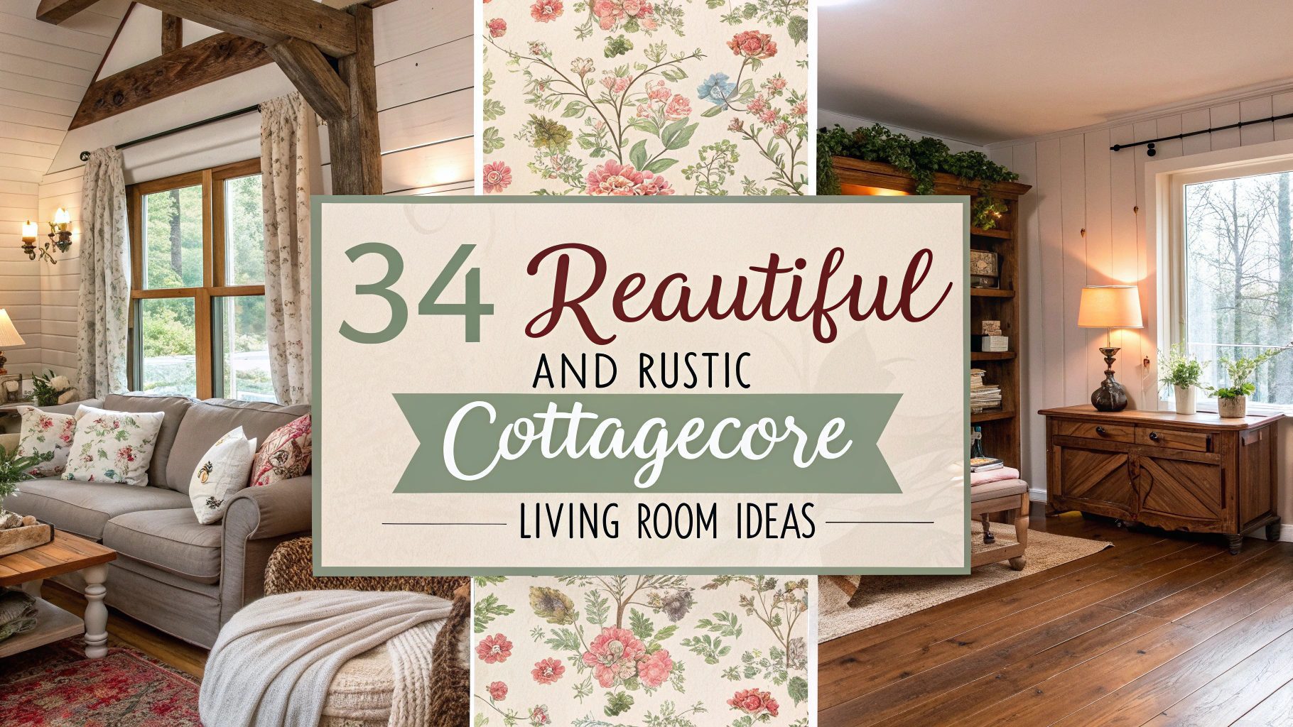 34 Beautiful And Rustic Cottagecore Living Room Ideas