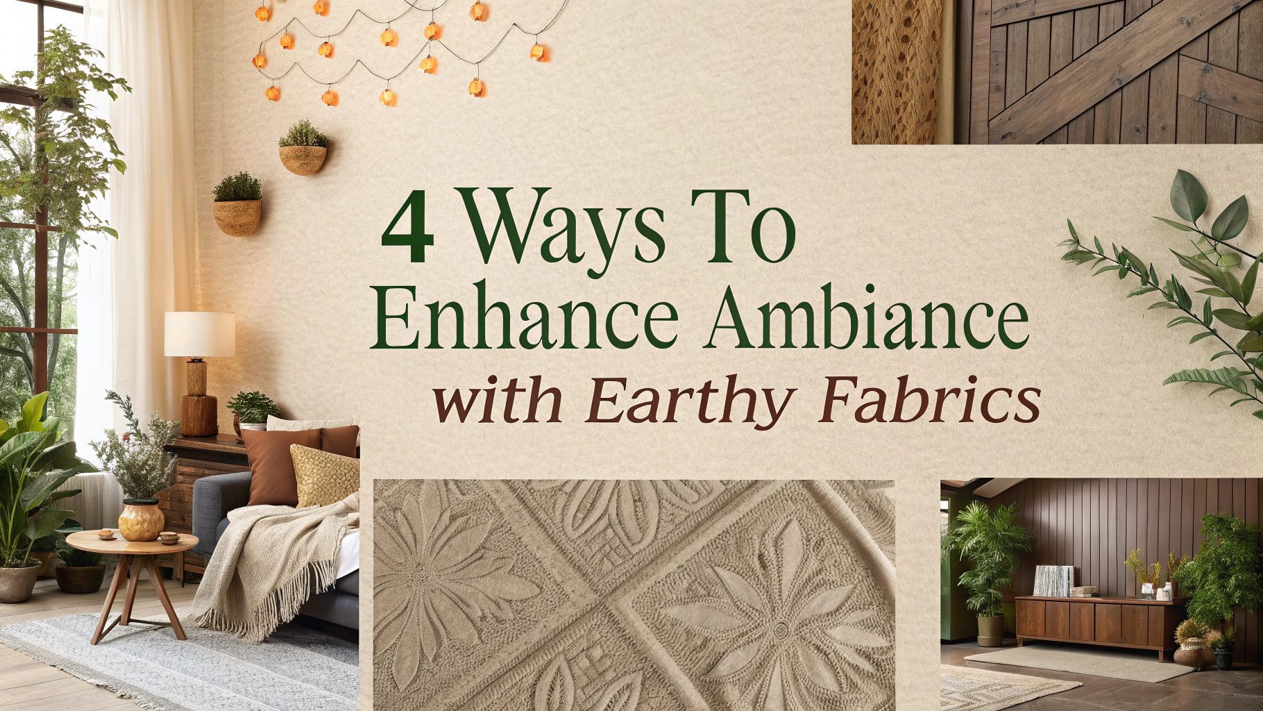 4 Ways to Enhance Ambiance With Earthy Fabrics