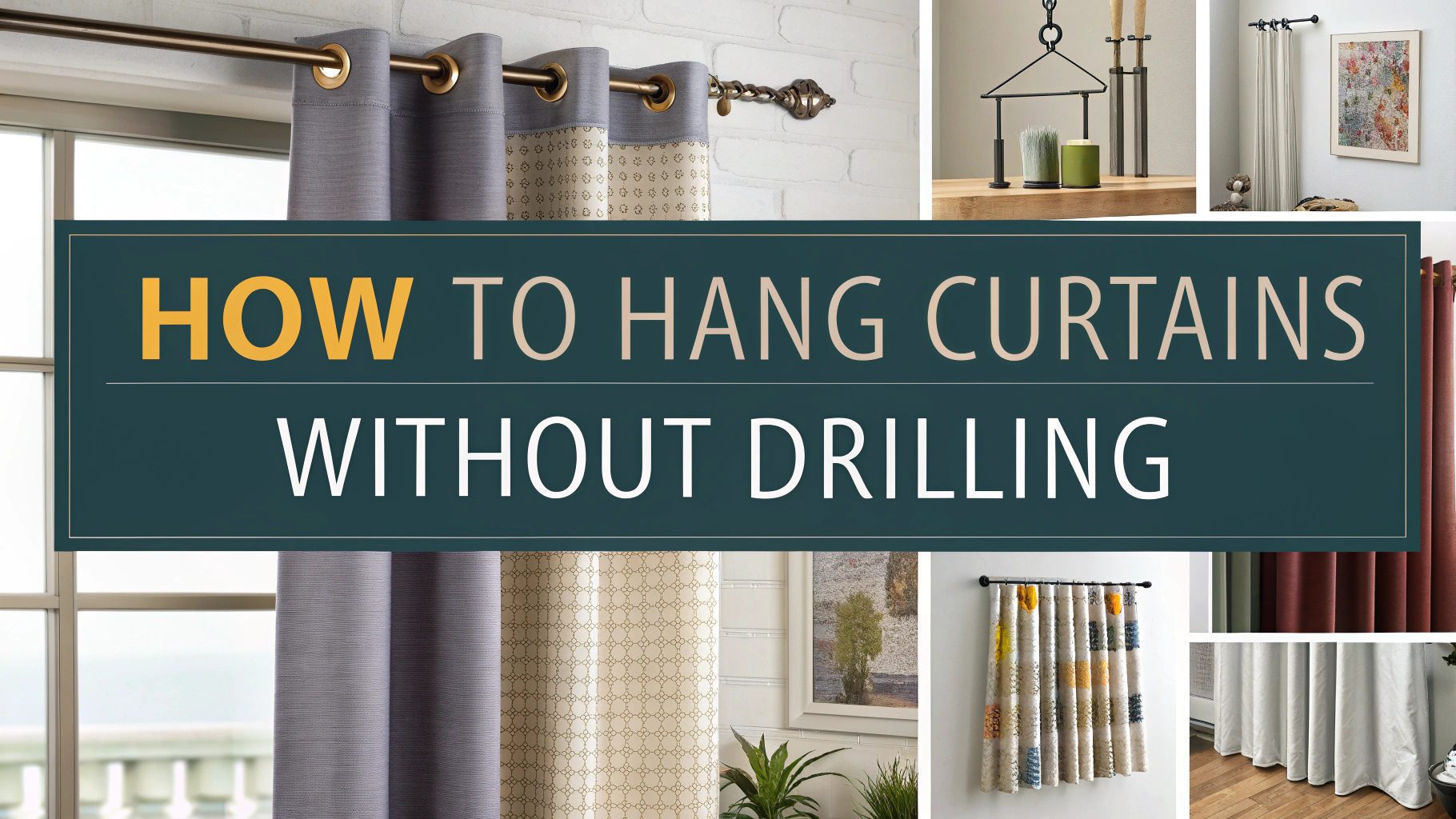 How to Hang Curtains Without Drilling