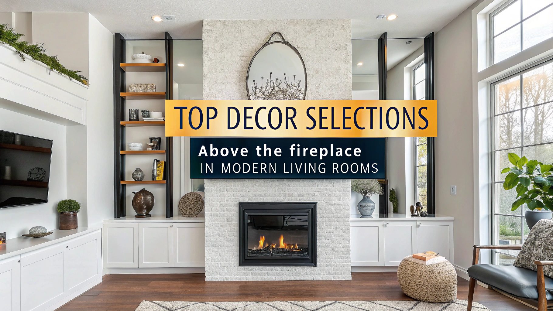 Top Decor Selections for Above the Fireplace in Modern Living Rooms