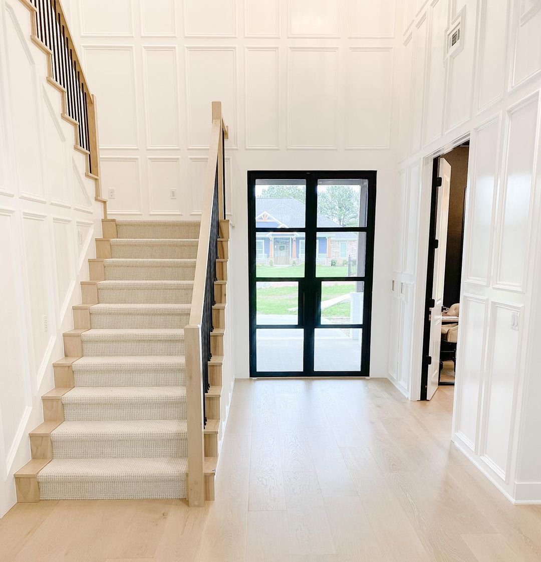 Modern Elegance Double Entry Black Front Door