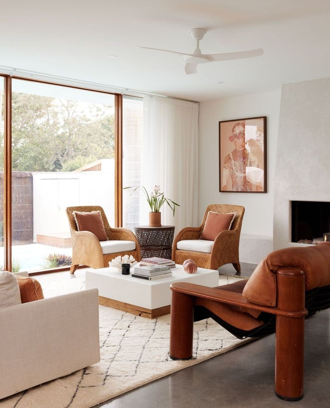 Rattan Armchairs for Natural Farmhouse Charm