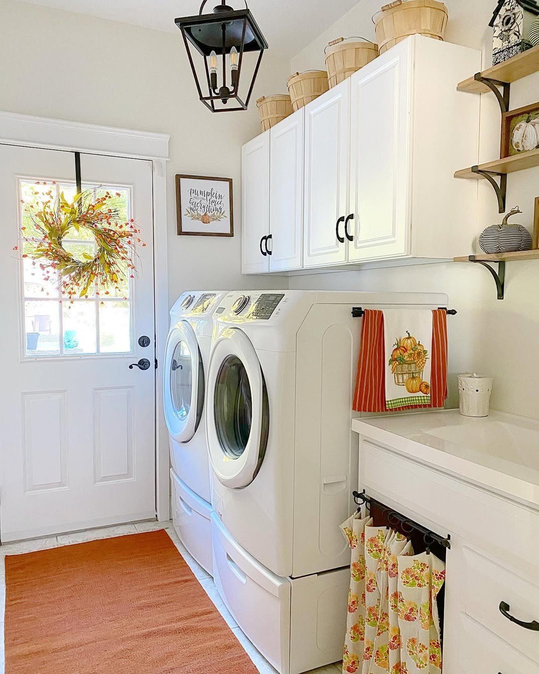 Cozy Farmhouse Laundry With Autumn Accents