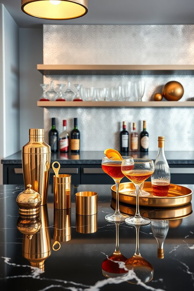 add sophisticated metallic touches