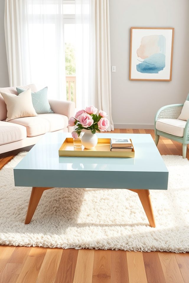 baby blue coffee table