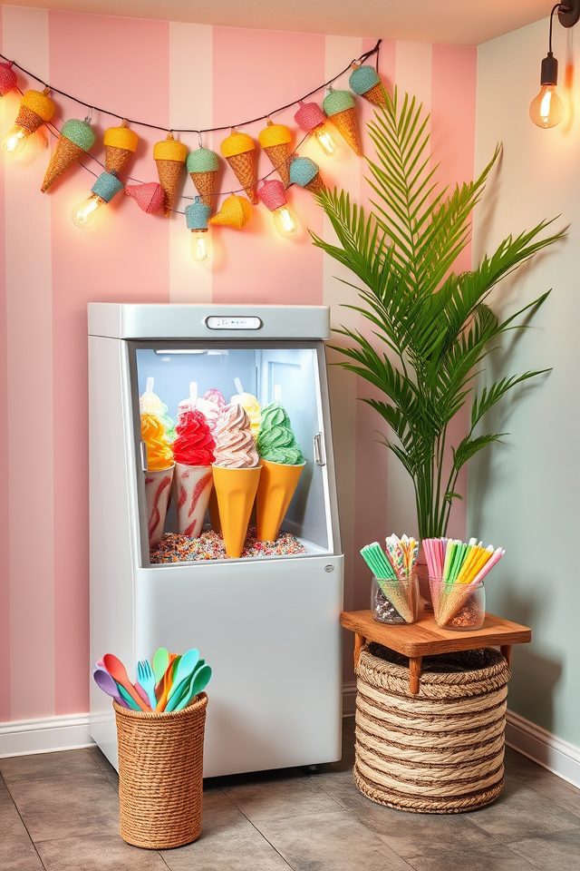 basement frozen treat display