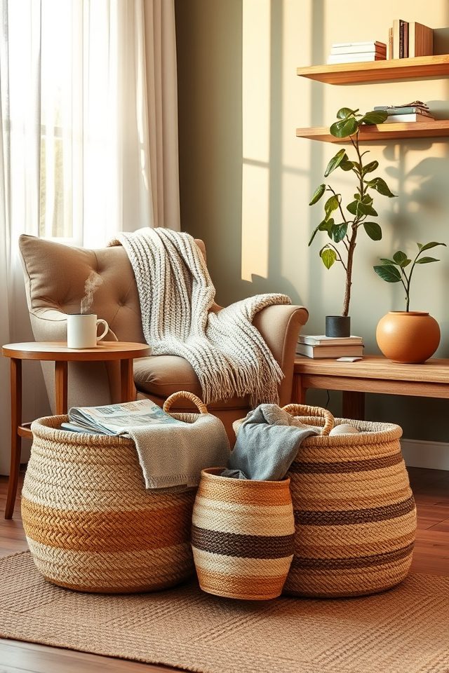 baskets for hidden storage
