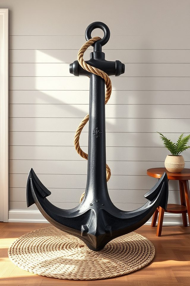 bold maritime anchor decor