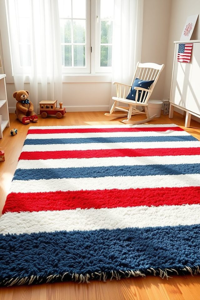 bold patriotic striped rugs