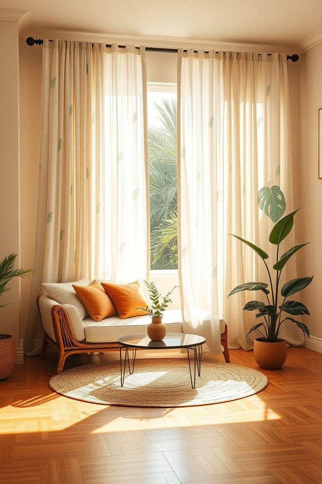breezy lightweight tropical curtains