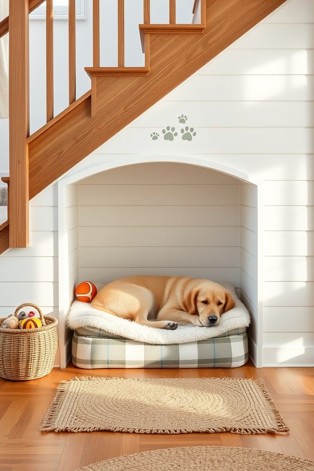 built in cozy pet nook