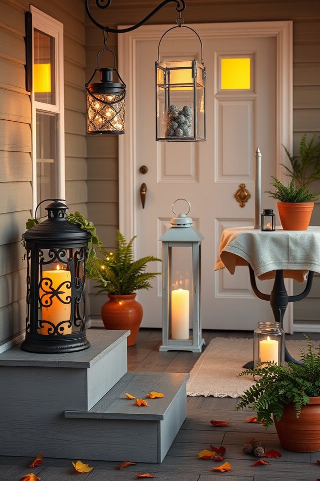 charming lanterns enhance porch