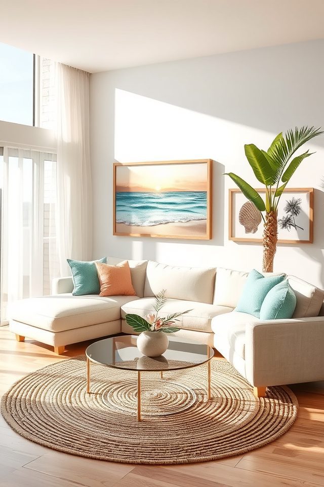 coastal artwork evokes paradise