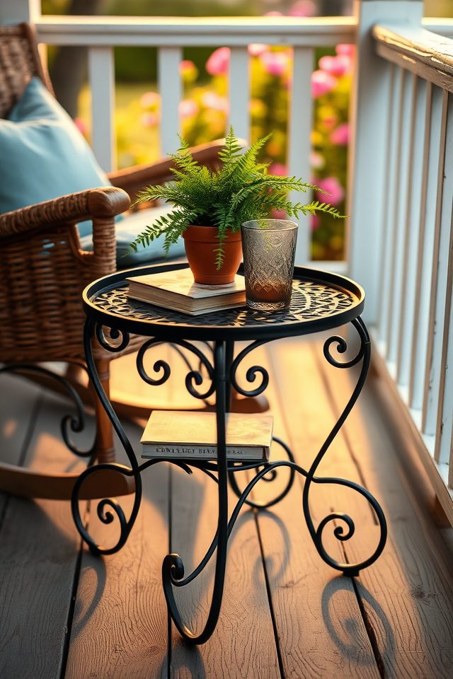 compact weather resistant side table