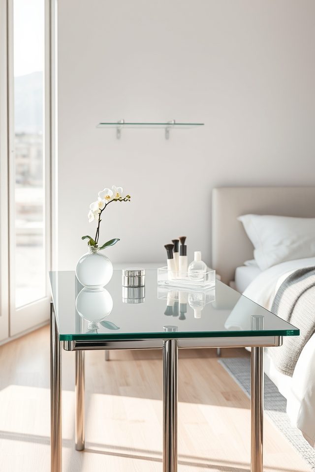 contemporary glass vanity elegance