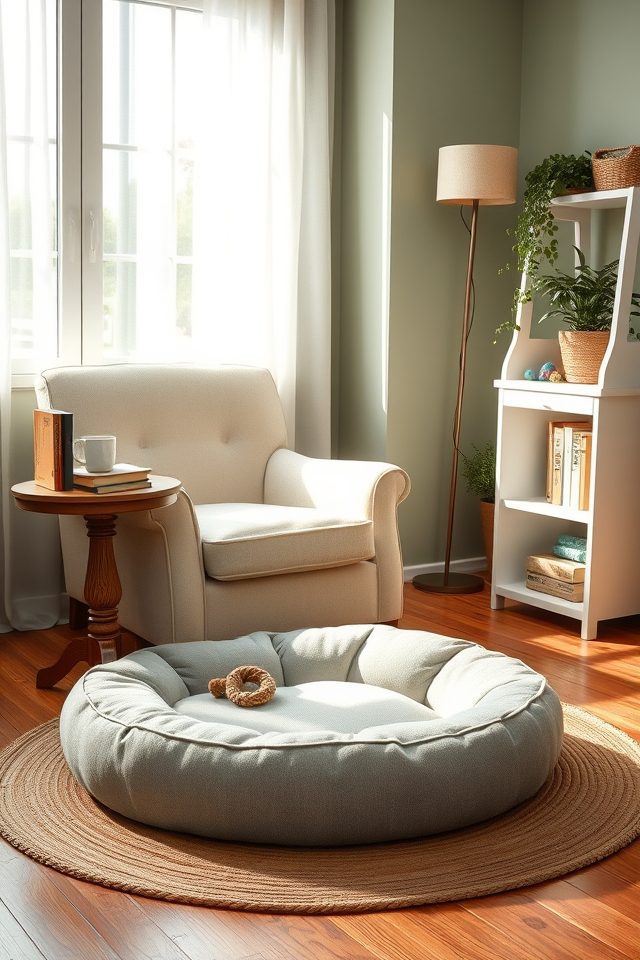 cozy pet friendly reading nook