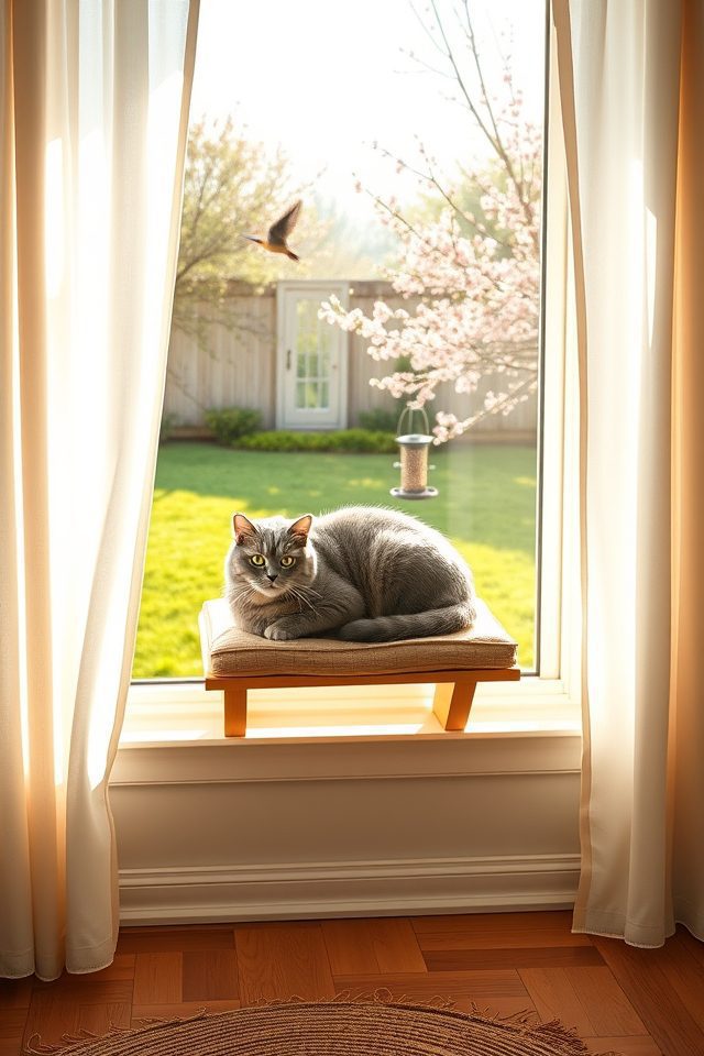 cozy sunny window perch