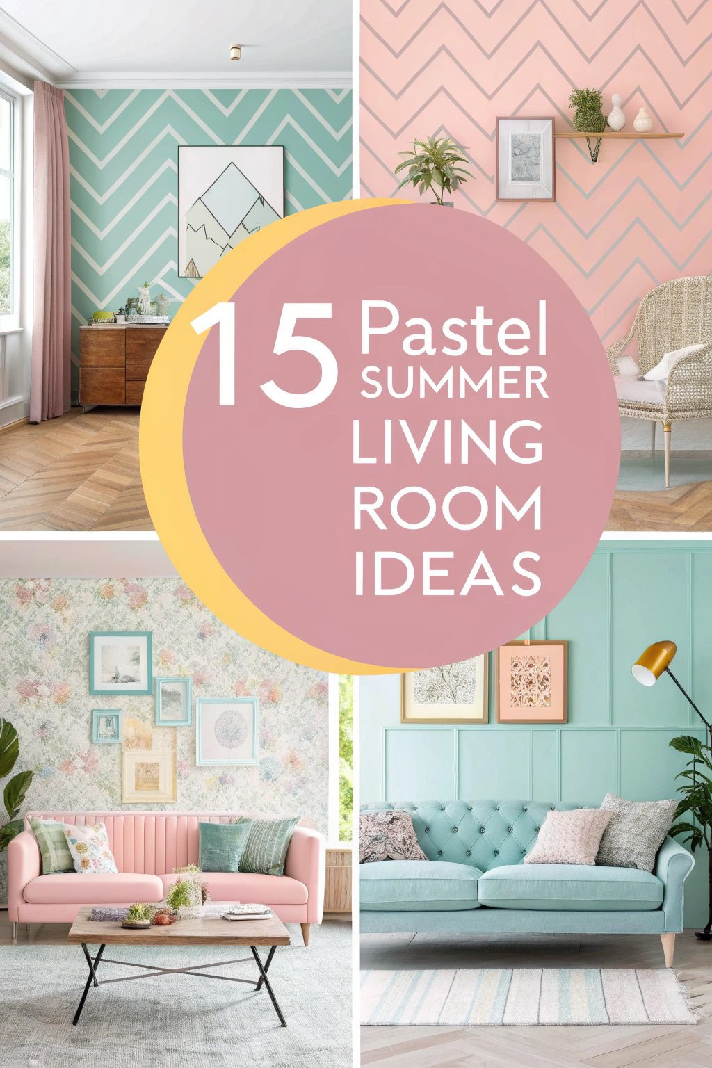 Pastel Summer Living Room Ideas